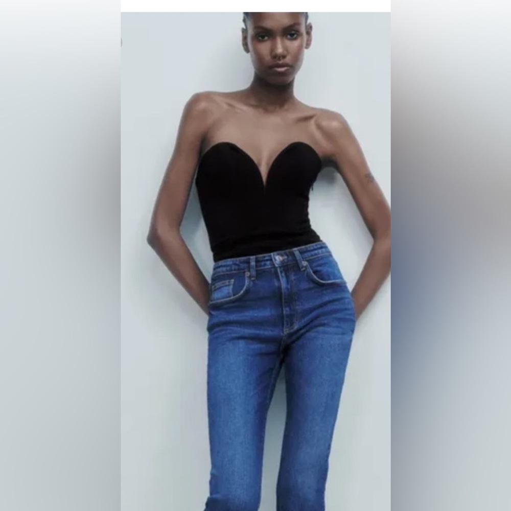 Zara Sweetheart Neckline Bustier Bodysuit